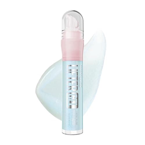 Maybelline New York Oil-in-Gel Lip Gloss Click Pen with Passionfruit Oil, 24Hours Hydration & Reflective Glass-Like Shine, Scented Non-Sticky Formula to Smooth Lip Lines, Shade: 002 - Blue Boba Lip color