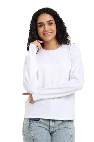 CARINA Womens Solid Long Sleeves T-Shirt Classic (pack of 1)