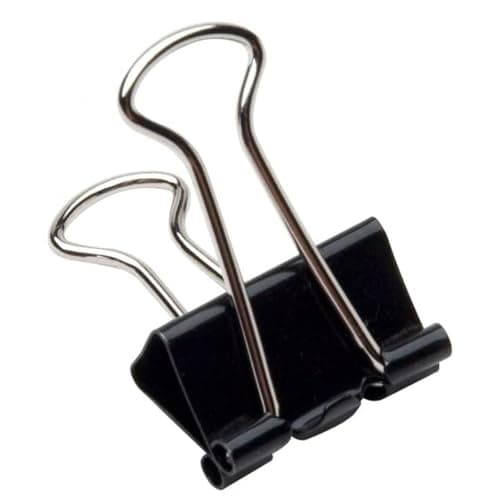 Belal Q1051 Colored Paper Binder Clip in Jar 12 Pieces, 51 mm Size Paper clip clamp