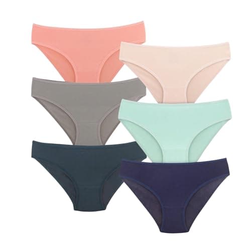 Karma Pack of 6 Cotton Bikini Panties Underwear for Women Underpants