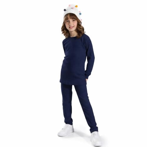 Cottonil Girls Cottonil Interlock thermal (Inner fluff) set for Girls thermal set (pack of 1) Base layer apparel set