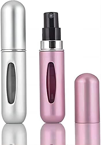ILLUVA 5ml Refillable Empty Bag Perfume Spray Bottle, Mini Reusable Atomizer, Travel Portable Pocket Spray Bottle