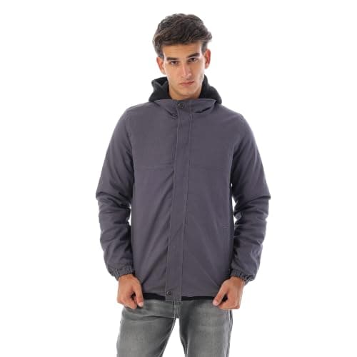 King Tout for Ready-Made Garments Mens Hooded Full Zipper Closure Jacket (pack of 1)