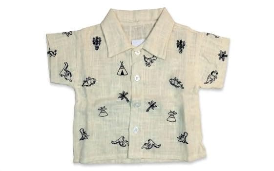 lovely land Baby Boys Shirt with Dinsour print Classic