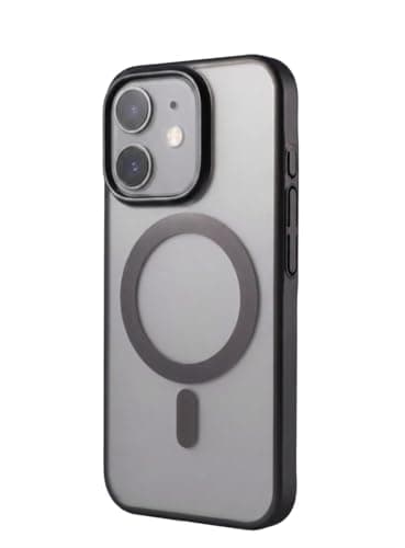 Magnetic Case Compatible With (iphone 11) Clear Rubber Back Fingerprint Resistant Raised Edges to Protect the Camera Fingerprint Resistant (Black) Cellular phone case