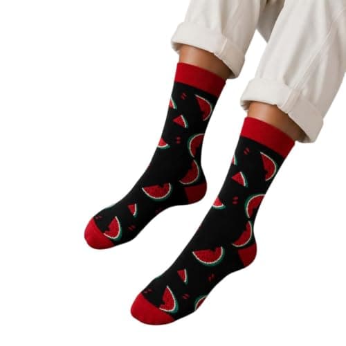 Casual Socks Printed Watermelon Slices | Funny Fruit Pattern,Suitable For Adult,Cute Fashion Design