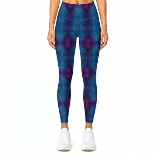 Hexa Sportswear Z26 Women’s Printed Leggings – 100% Polyester Dry Fit Activewear Yoga & Gym Pants – Stretch Fitness Running Leggings for Sports Training & Casual Wear - Made in Egypt
