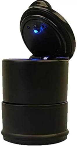 Car Ashtray Portable Smokeless Car Ashtray, Self-extinguishing Cigarette Holder with Lid and LED Light, for Vehicles, Trucks, Offices, Home, sacar