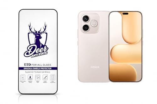 Ghazala Tempered Glass Screen Protector for Honor 600 Lite 5G, Clear