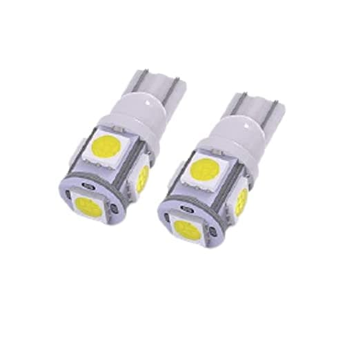Suzec T10-5050 Universal T10 W5W LED Parking Light 5 SMD Super Bright Interior Pilot License Plate Dome Indicator Lamp Bulb for Car Bike and Motorcycle (1W, Red, 2 PCS) (T10-5050-Red)
