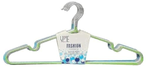 Silicone coated stainless steel clothes hanger - 10 pieces - assorted color