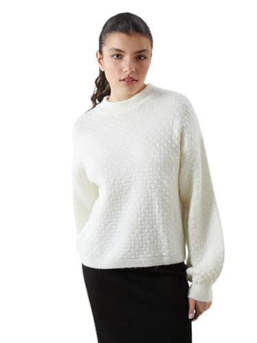 LC WAIKIKI Woman Crew Neck Self-Patterned Women's Knitwear Sweater