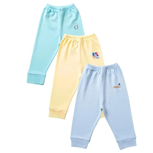 Pluto Pack of 3 Pure 100% Cotton Pants for Baby