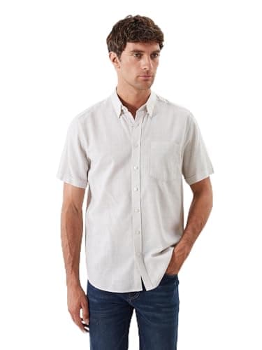 LC WAIKIKI Man Regular Fit Short Sleeve Dobby Men's Shirt