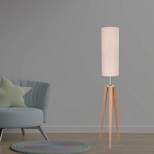 El Rawda RL-FL-A-036 Modern and Elegant High Quality Light Wood Floor Lamp for Living Room or Bedroom - Beige