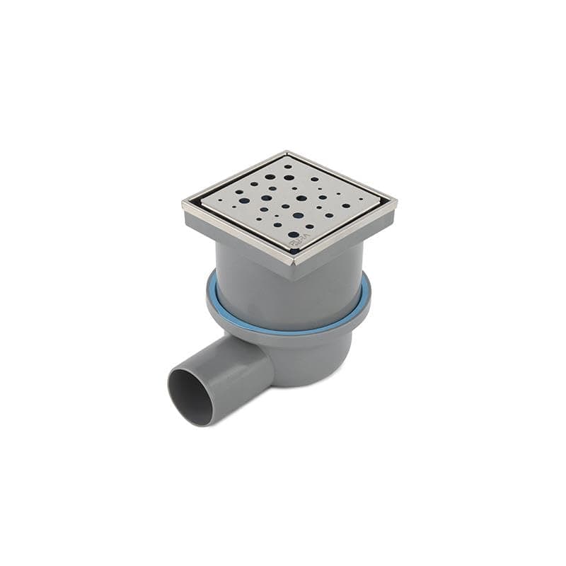 C K S PURA Stainless Steel Floor Drain 10x10cm 15x15cm 20x20cm Square Shower Drain DN50 Anti Odor Drain Cover Horizontal Vertical Outlet for Bathroom Kitchen Balcony (10X10cm., Horizontal) Drain strainer