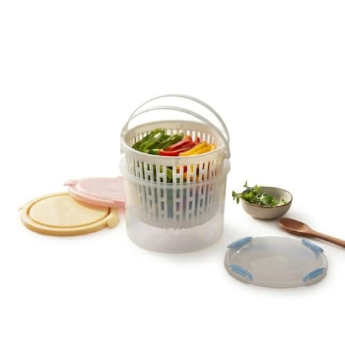 2.2L Pickle Jar with Strainer and Airtight Lid for Olives and Fruits