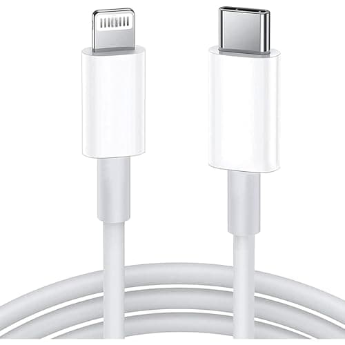 Cable PD USB-C to For Lightning Charging Cable Compatible with iPhone 6/7/8/X/XR/XS/XS Max/Plus and AirPods 3/Pro/Pro 2, PD Fast Charging Cable, White Electronic cable