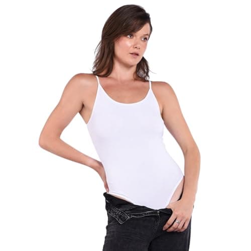 Comodo Womens Sleeveless Bodysuit Underwear Spaghetti Strap Underwear (pack of 1)