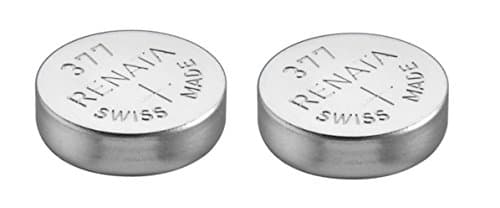 2 x Renata Batteries Silver Oxide Swiss Made 0% Mercurry Long Life (2 x 377 or SR626SW or AG4) Battery