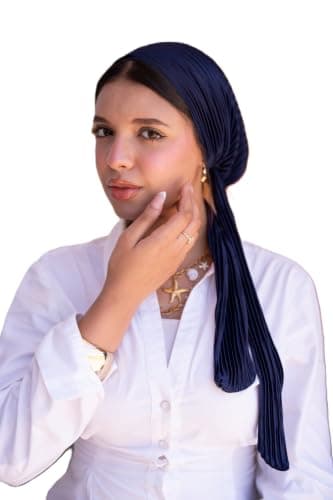 Mila Turban Plissé Satin with Tie – Women’s Ribbed Easy Wear Hijab Scarf – Best Summer Choice for Effortless Style | تربون برباط بليسيه ساتان – الحجاب الأمثل في الصيف والمناسبات Apparel head neck covering