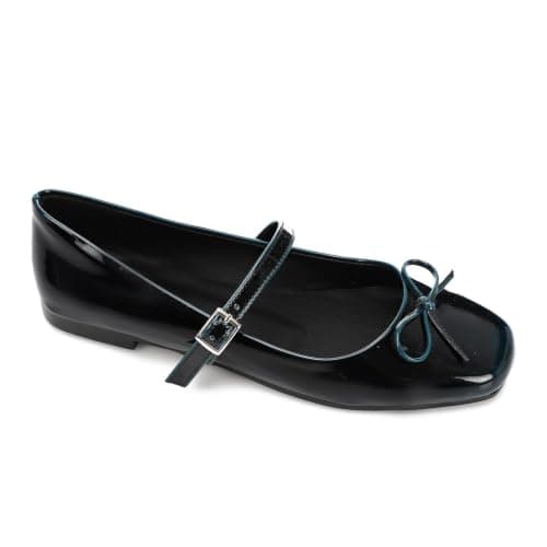 Patent Bow Mary Jane Ballet Flat | Soft Inner Cushioning, Formal & Party Wear, Metallic Finish, Timeless Classic Style, Lightweight & Durable Shoes