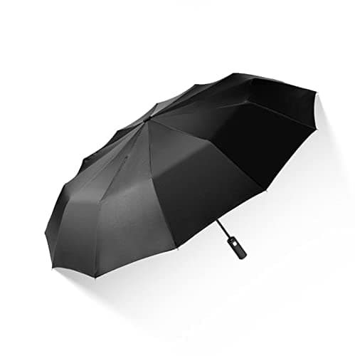 Mengshen Inverted Umbrellas Windproof UV Protection Sunshade 12 Ribs Portable Folding Automatic Bumbersoll for Rain Business Car Outdoor Men Women, Black, One Size