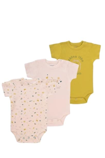 junior Unisex Short Sleeve Printed Bodysuit - 5213 Baby & Toddler Underwear Set (pack of 3) Leotard
