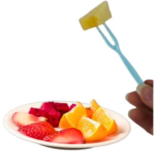 Set of 40 Premium Quality Plastic Disposable Fruit Forks, Cute Finger Design Mini Forks, Small Forks for Cake, Salad, Vegetables, and Desserts, Perfect for Parties, Home, or Events