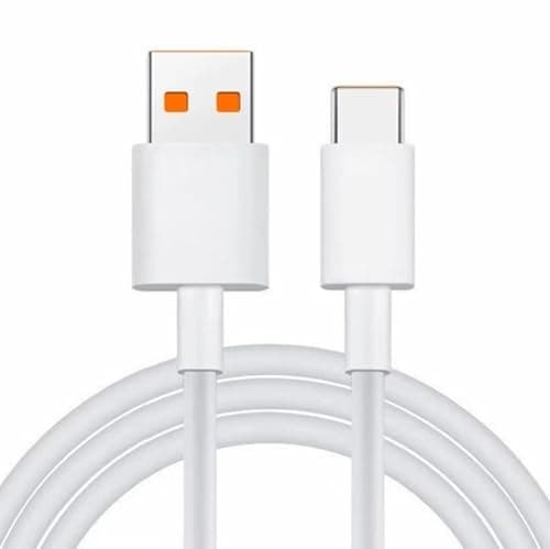 كابل USB Type C شحن سريع وتيربو 120 واط (6-10) أمبير ماكس عداد سرعة عند الشحن ، متوافق مع شاومي متوافق مع ريدمي متوافق مع بوكو ، يدعم نقل البيانات - 1 متر Electronic cable