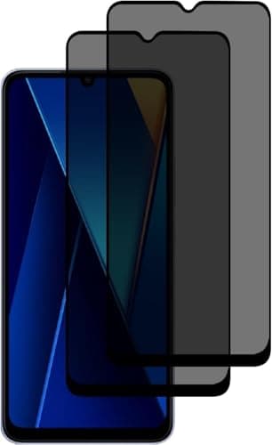 Privacy Screen Protector for Infinix Smart 8/8 Pro/8 Plus [2 Pieces], 9H Hardness, Full Coverage Anti-Spy Tempered Glass, HD Screen Protector
