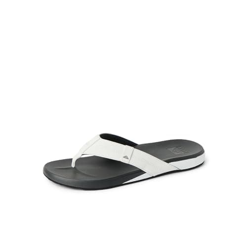 REEF mens Cushion Phantom Flip Flop, White/Charcoal, 44 EU Sandal