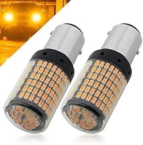 Car Tail Light Bulbs, Turn Signal Lamps Replacement for Car Rear Parking Light, LED 2 Ball Light and Flip High (Yellow Light, 2 Piece) - Vehicle light bulb