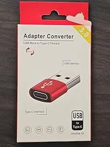 USB Type C to Type A Adapter, USB 3.0 Type A Male and USB 3.1 Type C Female - Multi Color Type C Electronic adapter
