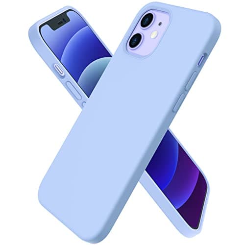 ORNARTO for iPhone 12 Case / iPhone 12 Pro Case, Slim Silicone Cover | Light Blue,6.1 inch,3-Layer Protection,Soft-Touch Silicone,Slim Grip, Full Coverage Cellular phone case