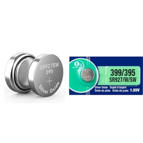 399/395 SR927 SR927SW Silver Oxide Button Cell Battery, 1 Count Pack,1.5 Volt Battery, Long-Lasting for Watches, Medical Devices, Calculators, and More
