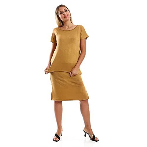 JAMILA Women Comfy Plain Short Sleeves Summer Set COORDINATED_OUTFIT