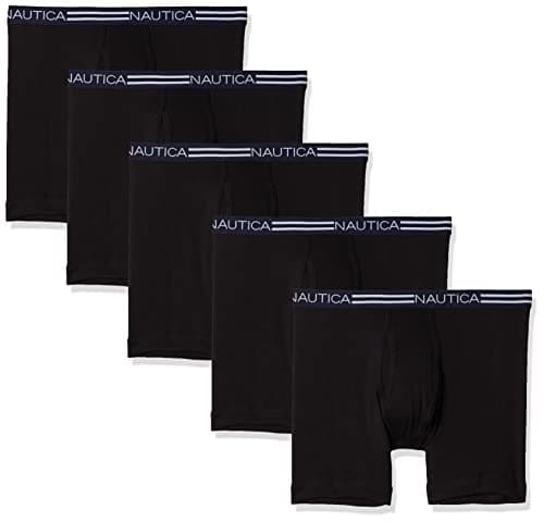 Nautica mens Classic Cotton Boxer Brief Multipack Boxer Briefs (pack of 5) Underpants