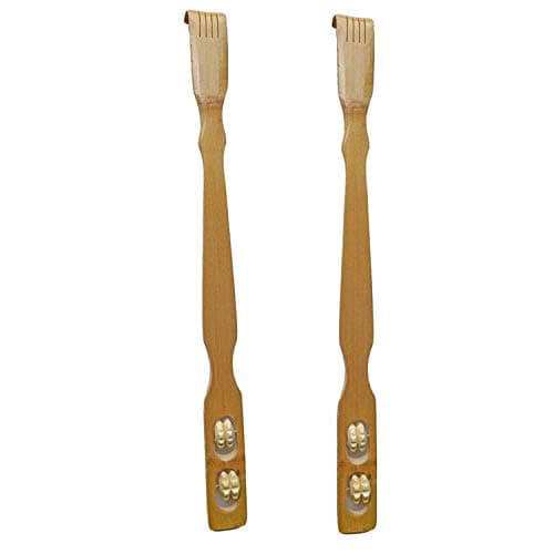 Woodykart Wooden Back Scratcher/Itcher/Massage Stick (set of 2)
