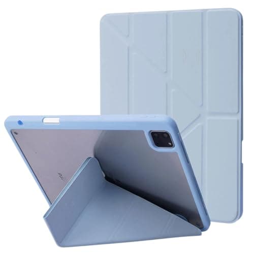 Eco Case for iPad Pro 11 Inch 2022-2018 (4th/3rd/2nd/1st Gen), iPad Air 11 inch (2024) with Pencil Holder, 5-in-1 Multiple Viewing Angles, Soft Clear Back Cover, Auto Wake/Sleep, (Blue Light) Portable electronic device cover