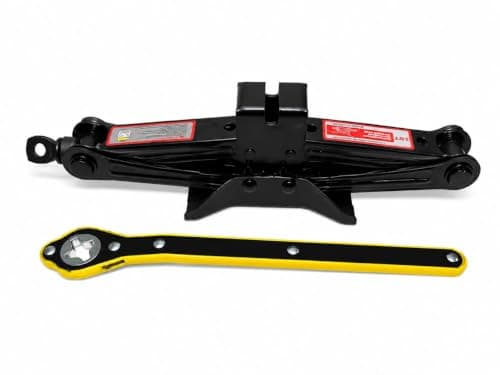 U-Shop Car Scissor 1.5 Ton Car Jack with Lift Switch, Manual Car Jack for Tire Change, Powerful Car Emergency Jack, Easy to Carry and Store Utility jack