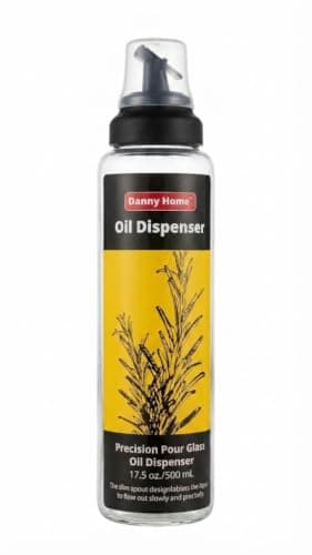 Danny Home 34-1900 Large Glass Oil Dispenser Bottle Leak-Proof Cruet with Measurement Scale and Ergonomic Handle