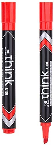 Deli permanent marker eu10140 red chisel tip: 1.5-5mm Marking pen