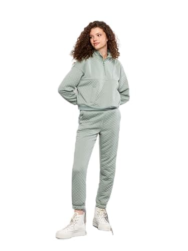 LC WAIKIKI Women Elastic Waist Quilted Jogger Sweatpants