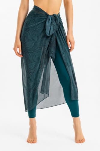 Chiffon Wrap - Geomorphic Nautical Blue Swimwear