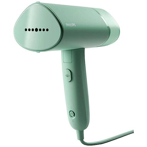 Philips STH3010/70 Garment steamer 1000 Watt Green kills 99.9% Bacteria | Steamer with 100 ml water tank, steam output 20 g/min, including storage bag, 630 g (STH3010/70)