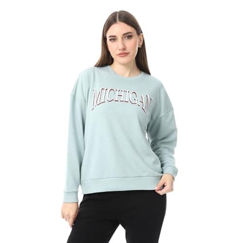 Red Cotton Women's Sweatshirt With Printed- Mint Trash can
