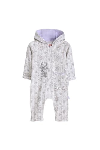 Junior Baby Girls Long Sleeve Romper Jumpsuit - Soft Cotton Blend One-Piece Outfit with Snap Closure, Printed Infant Playsuit, Multicolor, 06