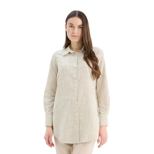 DeFacto Womens CNS Regular Fit Shirt Neck Long Sleeve Woven Top Long Sleeve Tunic Tunic (pack of 1)