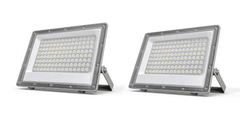 كشاف LED خارج بقوة 50 واط مع ضمان لمدة عام | إضاءة أصفر ورم | إضاءة LED خارجية عالية السطوع للأغراض الأمنية، وتنسيق الحدائق، والمستودعات، والساحات الخلفية | مقاوم للماء بمعيار IP66 (عدد 2 قطعه)